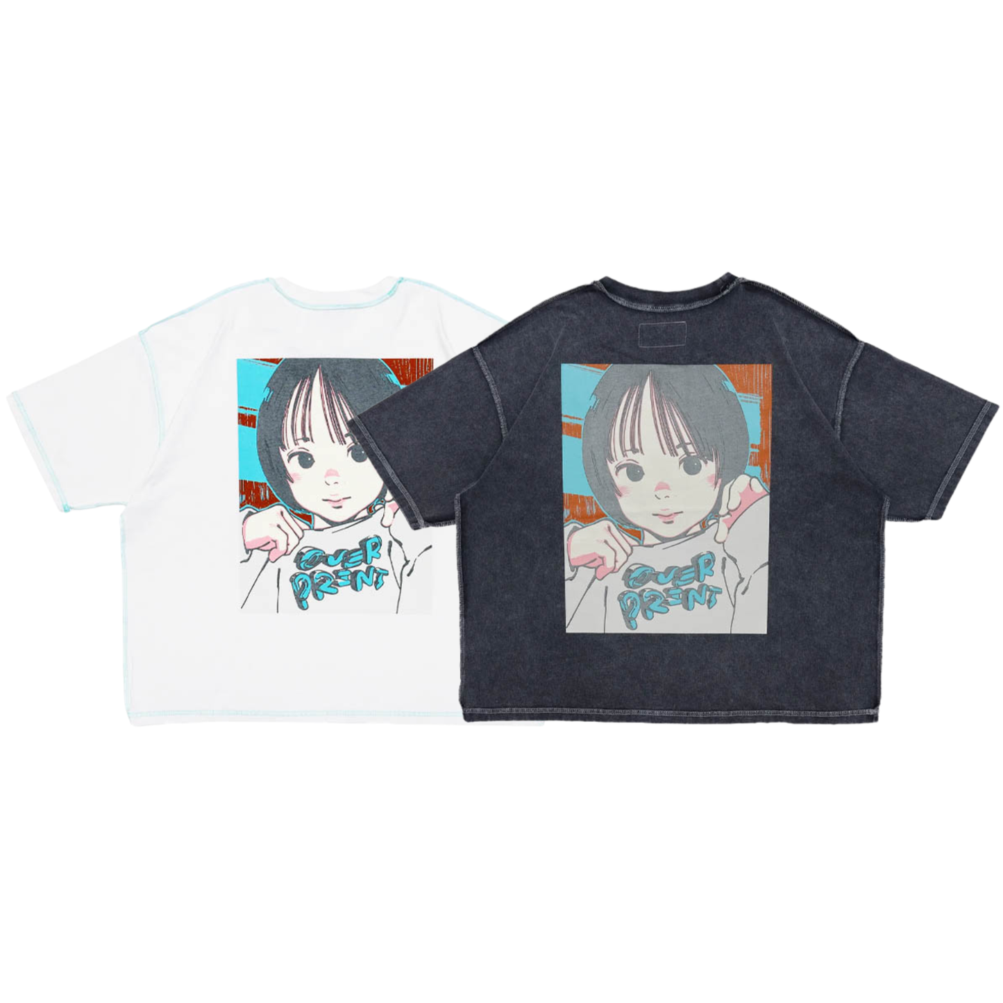 (預訂) Over Print Pop Art Tee Ver:21 *Glow in the dark (White / Grey)