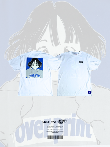 Over Print Pop Art Tee Ver:3 (Blue x Grey) *Coming KOBE Popup Limited