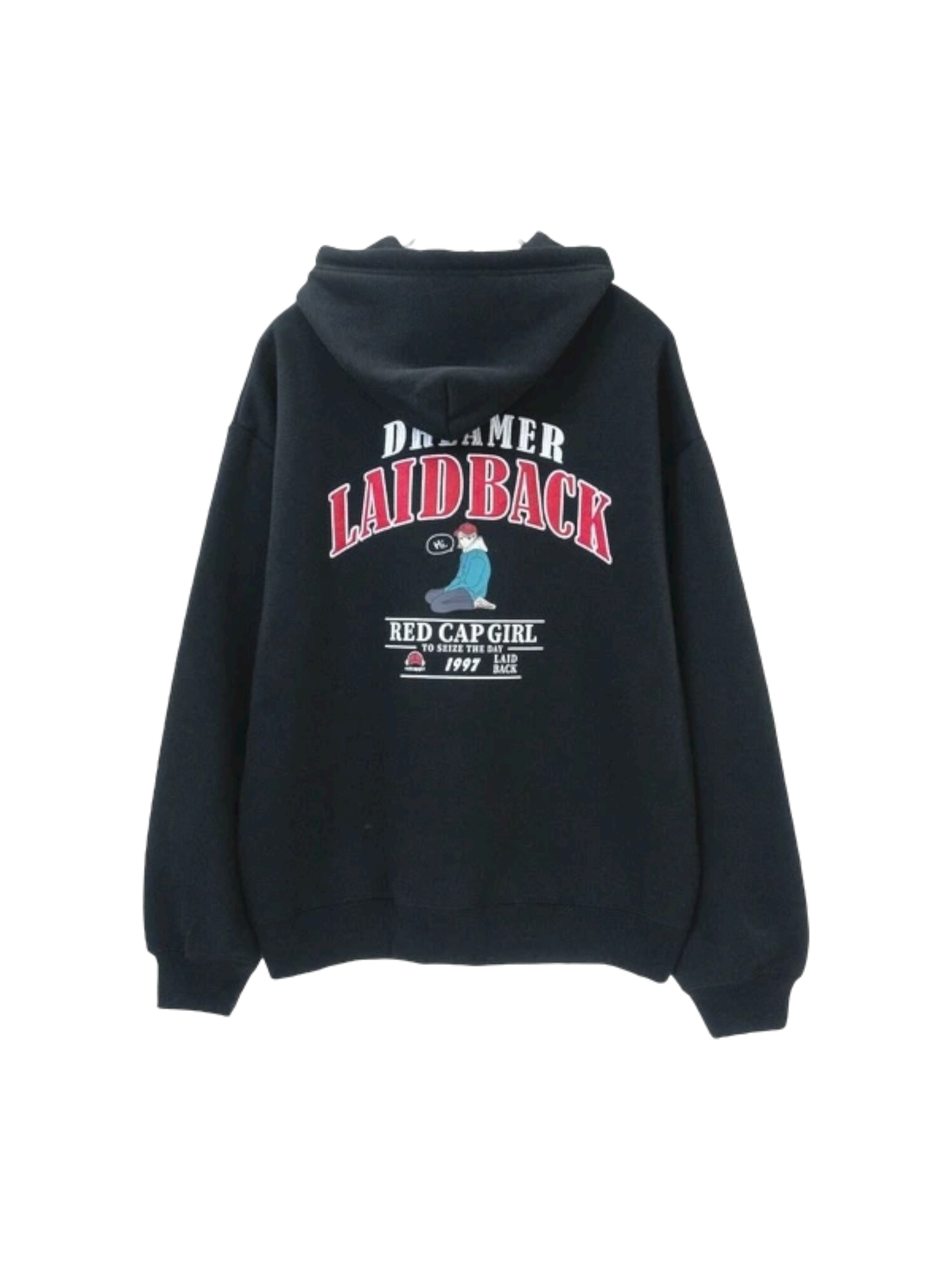 RED CAP GIRL Back Print Laid Back 1997 Hoodie