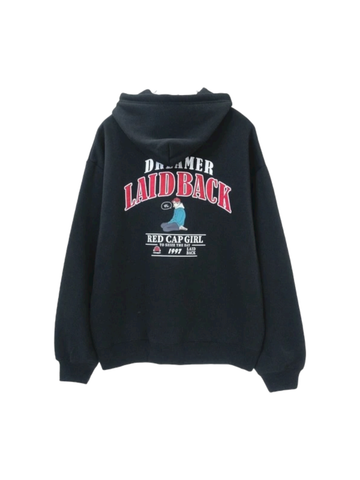 RED CAP GIRL Back Print Laid Back 1997 Hoodie
