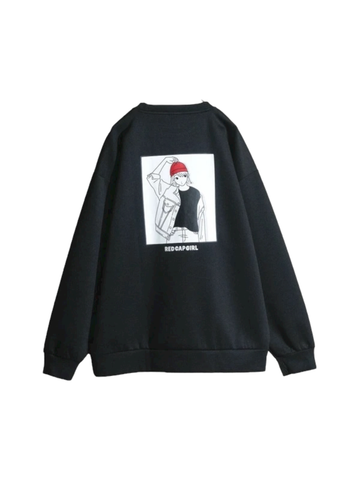 RED CAP GIRL Cardboard knit Silk Touch Sweatshirt