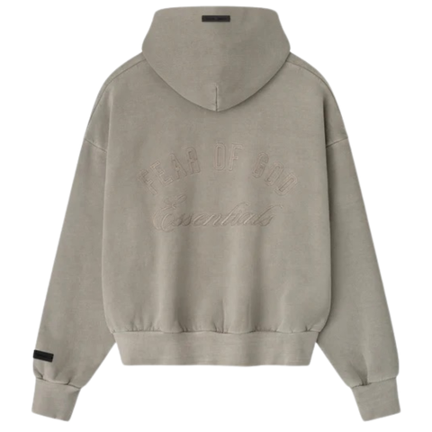 FOG Essentials SS26 Embroidered Zip Hoodie (Smoke Grey)