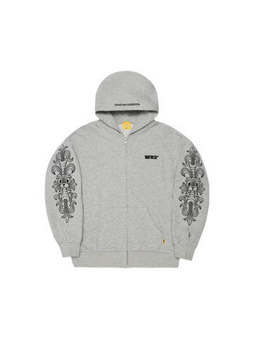 FR2 Embroidery Carrot Rabbit Zip Hoodie