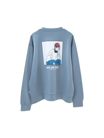 RED CAP GIRL Short Hair Girl Silk Touch Sweatshirt