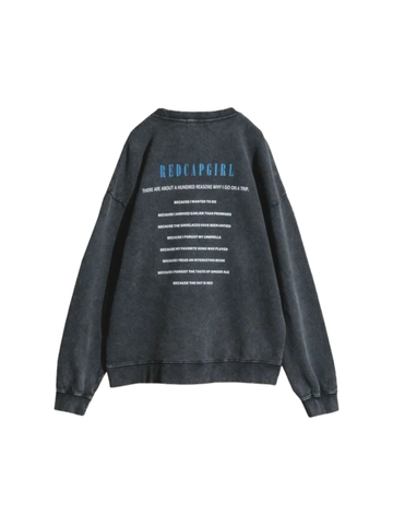 RED CAP GIRL Washed Crewneck (1997)