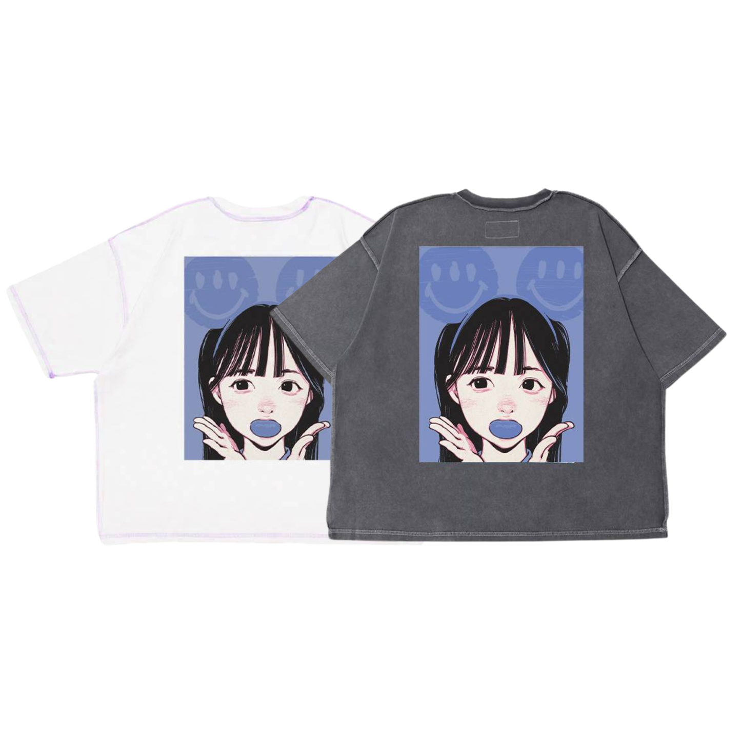 (預訂) Over Print Pop Art Tee Ver:24 *Glow in the dark (White / Grey)
