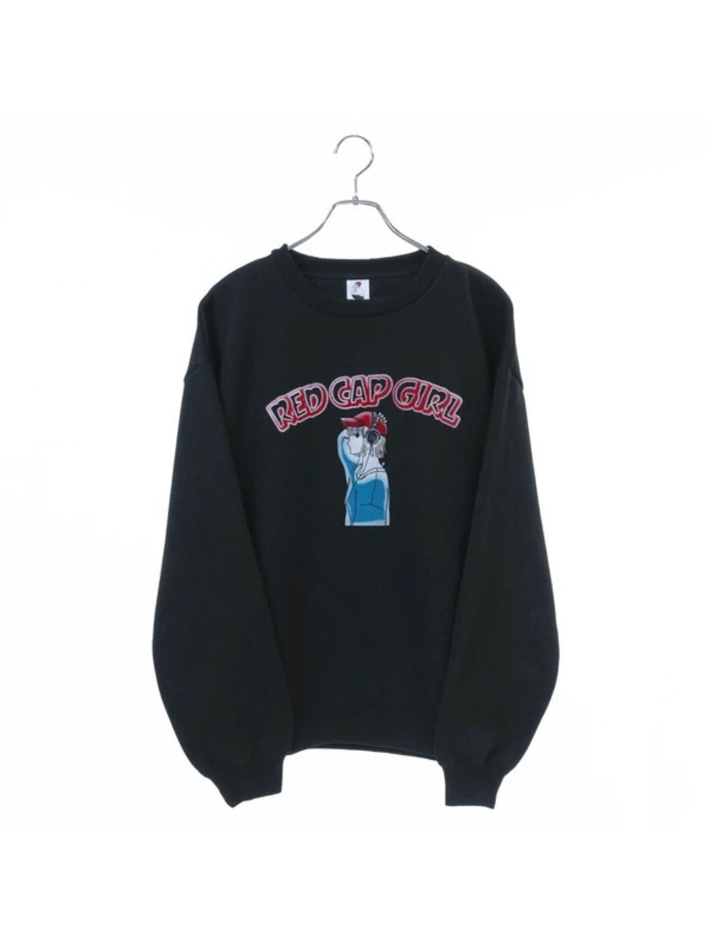 RED CAP GIRL Front Flocking Finish Sweatshirt