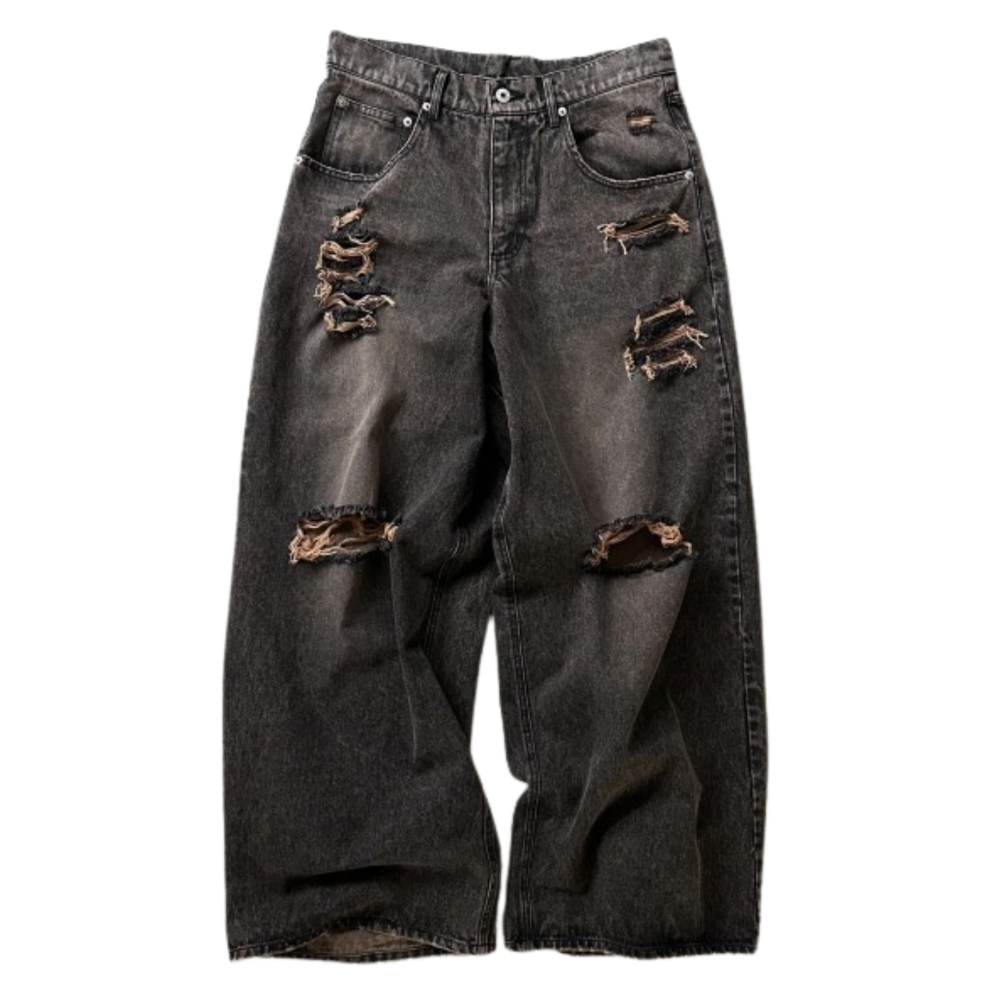 Perushu Heavy Wash Dstressed Denim Pants