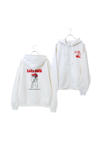 RED CAP GIRL Sagara - Embroidery Zip Hoodie