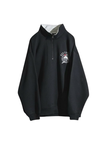 RED CAP GIRL Logo Half Zipper