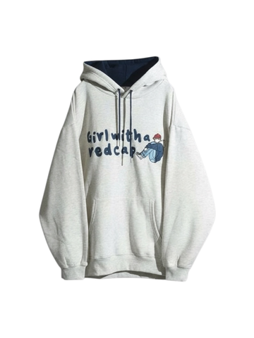 RED CAP GIRL Front Logo Hoodie