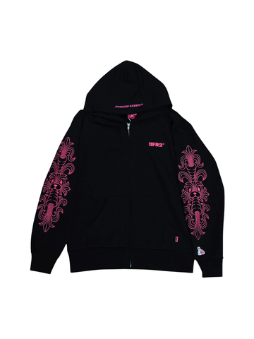 FR2 Embroidery Carrot Rabbit Zip Hoodie