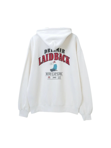 RED CAP GIRL Back Print Laid Back 1997 Hoodie