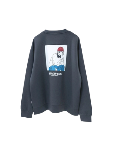 RED CAP GIRL Short Hair Girl Silk Touch Sweatshirt