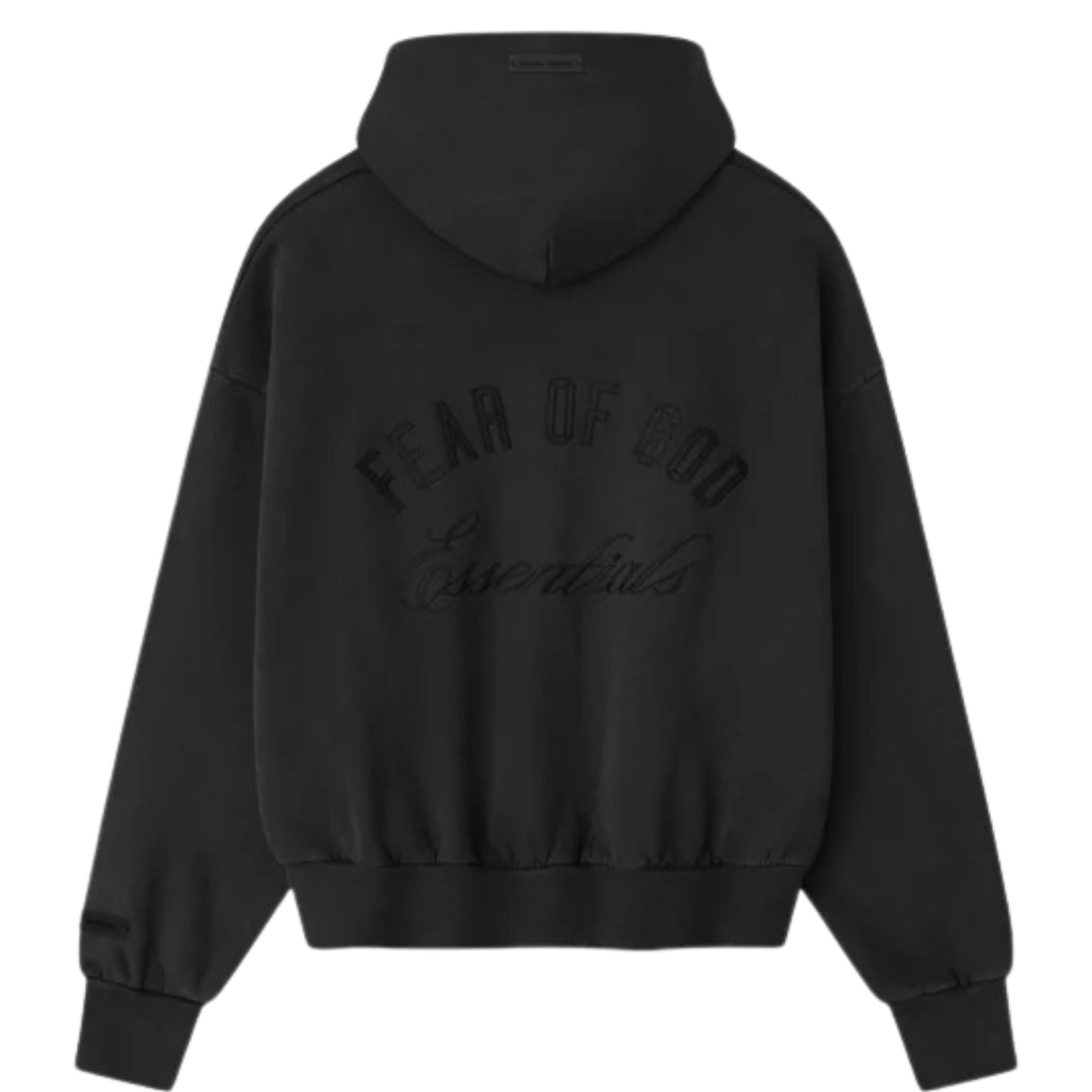 FOG Essentials SS26 Embroidered Zip Hoodie (Black)