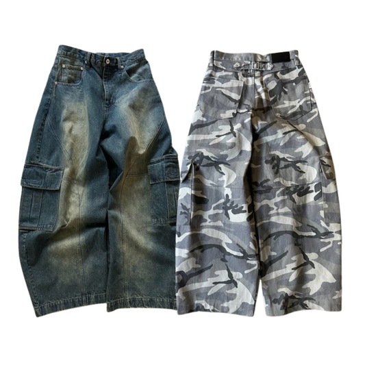 (預訂) Perushu Wide Switching Cargo Pants (約7-14個工作天到貨)