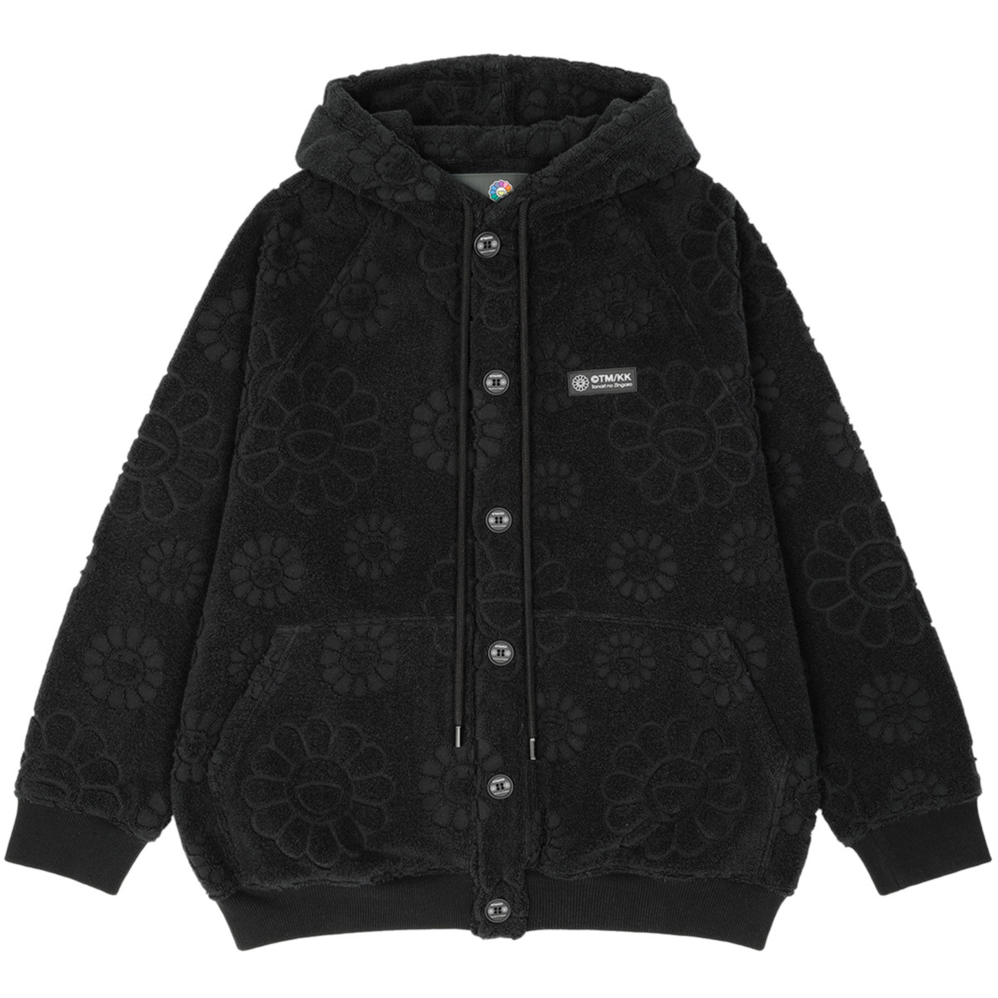 村上隆 Takashi Murakami Flower Jacquard Pile Jacket (Black)