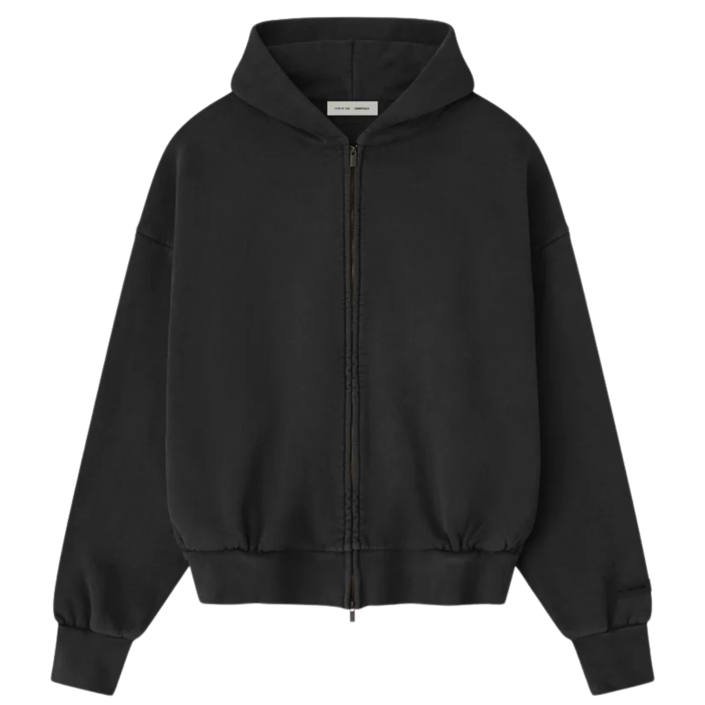 FOG Essentials SS26 Embroidered Zip Hoodie (Black)