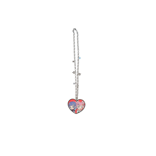 PRISM Heart Shape Pin Necklace (Enamel)