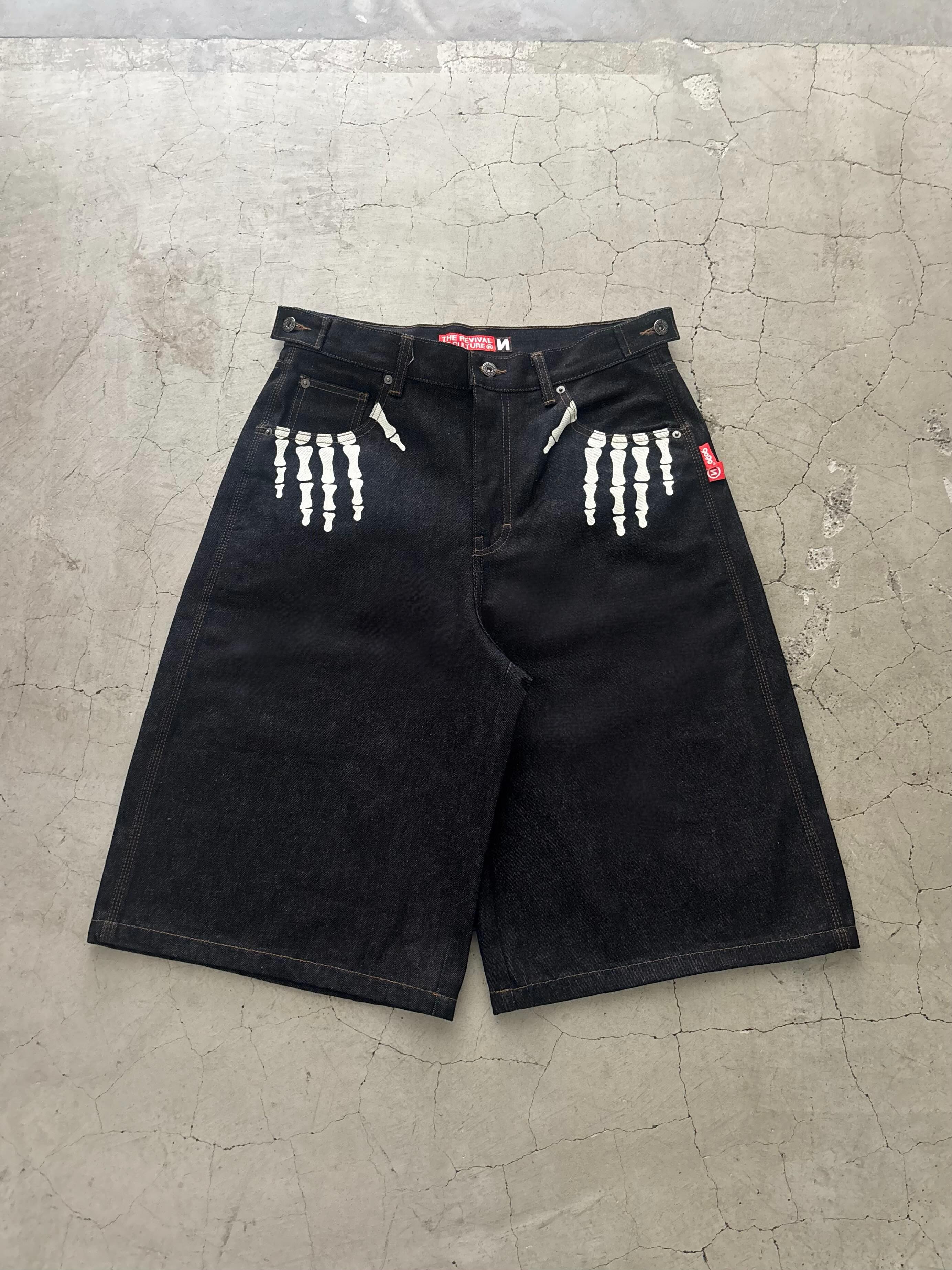 パンツ 9090 Bone Hand Denim Jorts 9090 Bone Hand Denim Jorts – SOLE.POOL