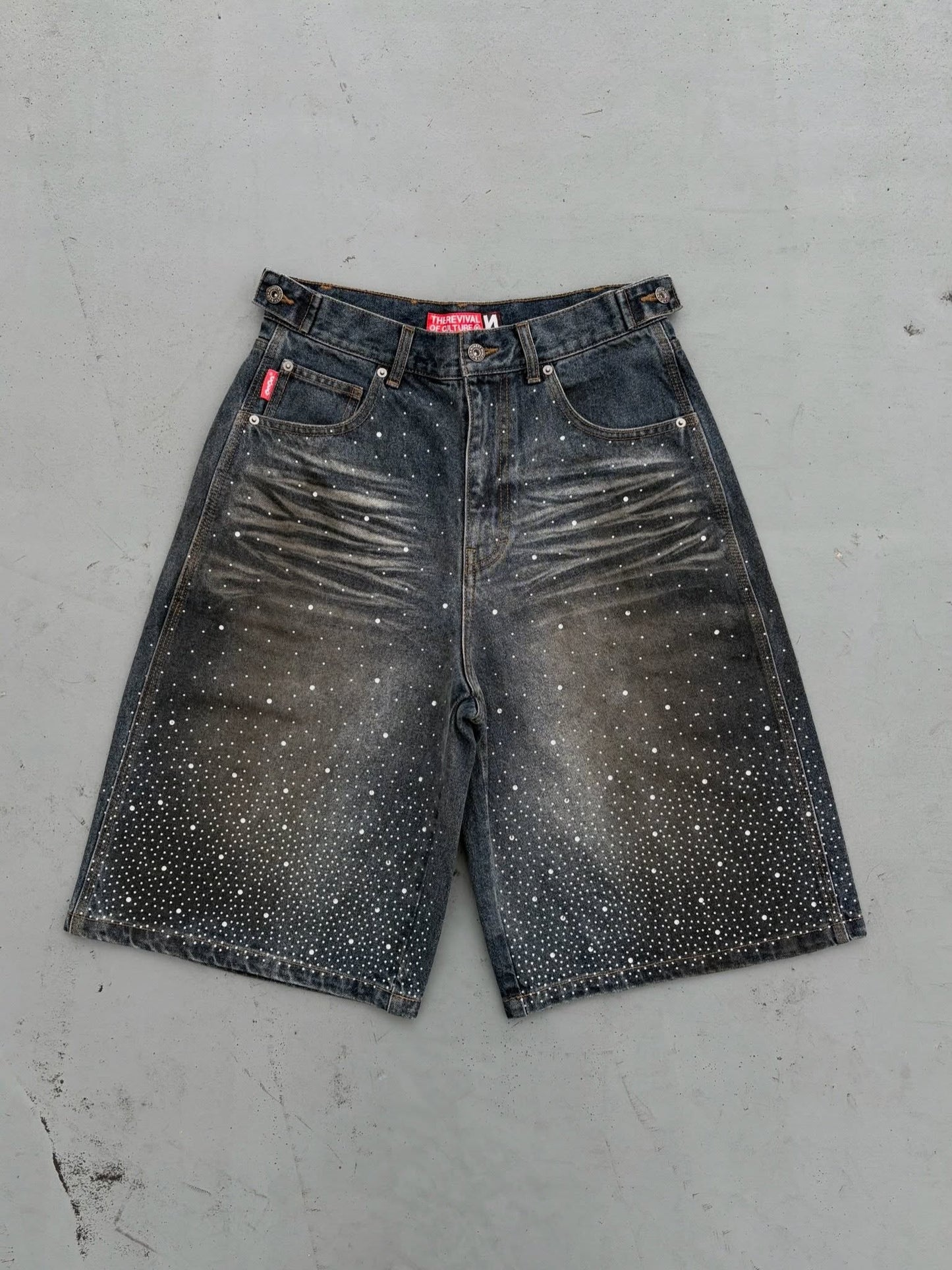 (預訂) 9090 Bullet Logo Rhinestine Buggy Jorts ❌10/7 19:00截單