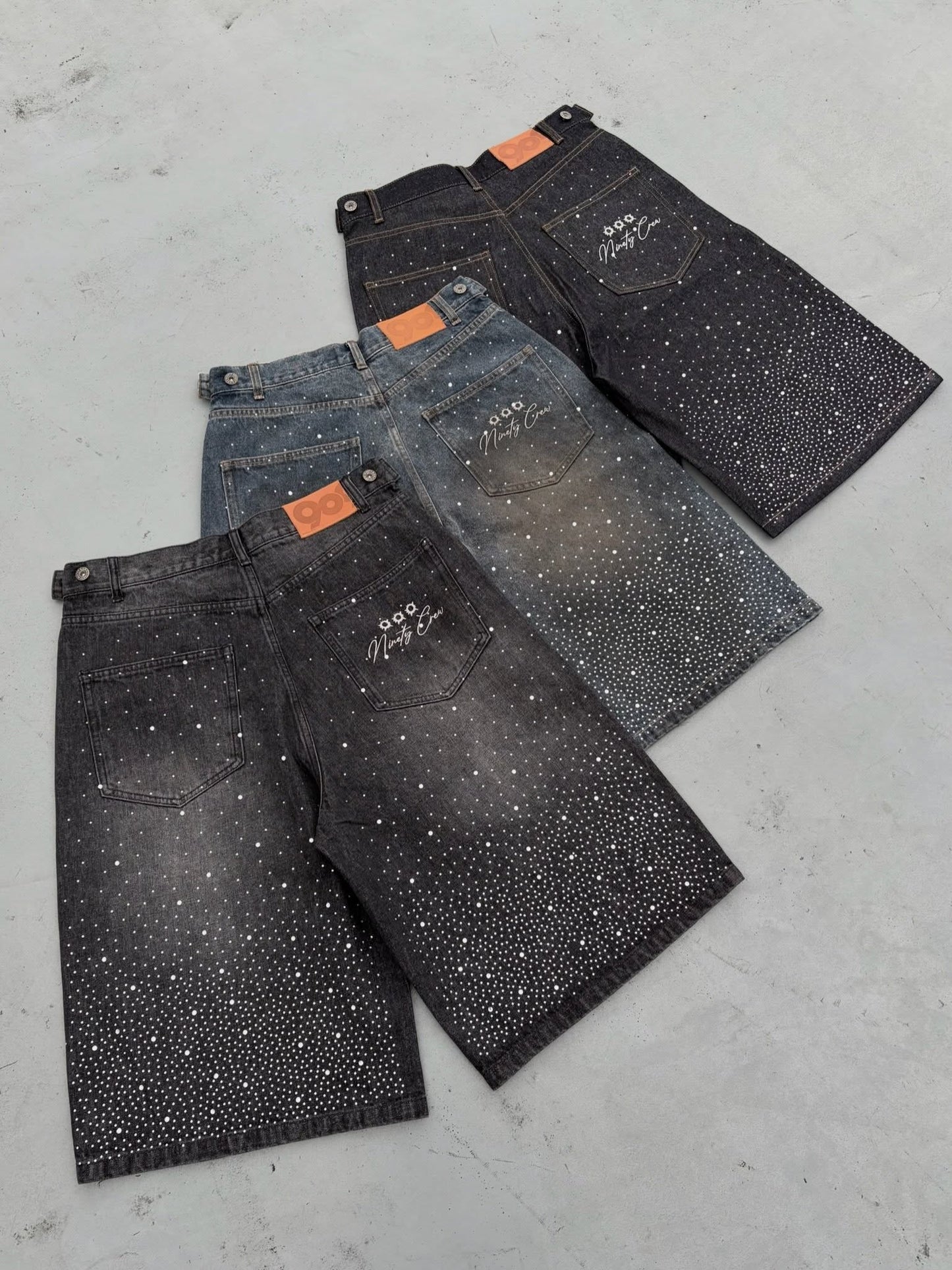 (預訂) 9090 Bullet Logo Rhinestine Buggy Jorts ❌10/7 19:00截單