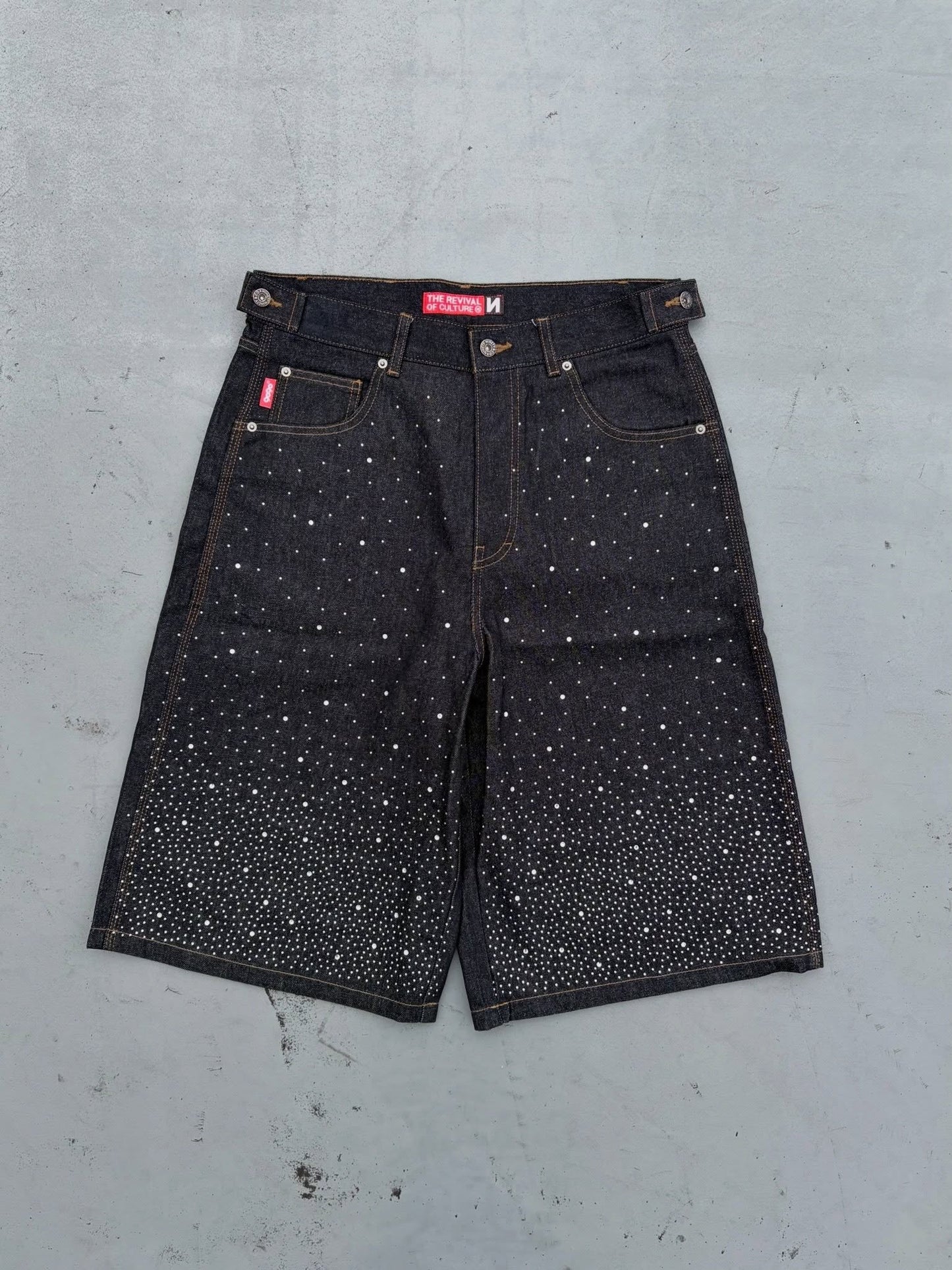(預訂) 9090 Bullet Logo Rhinestine Buggy Jorts ❌10/7 19:00截單