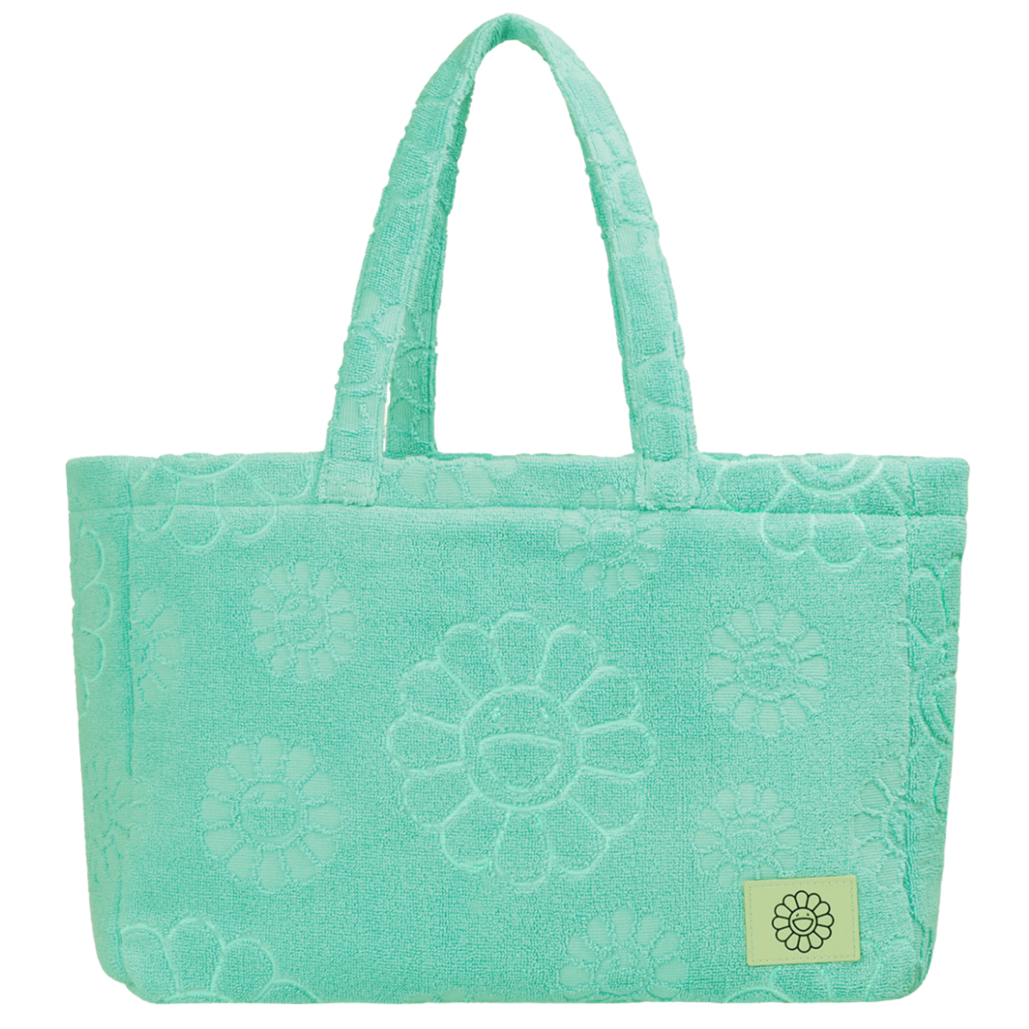村上隆 Takashi Murakami Flower Jacquard Pile Tote Bag (Turquoise)