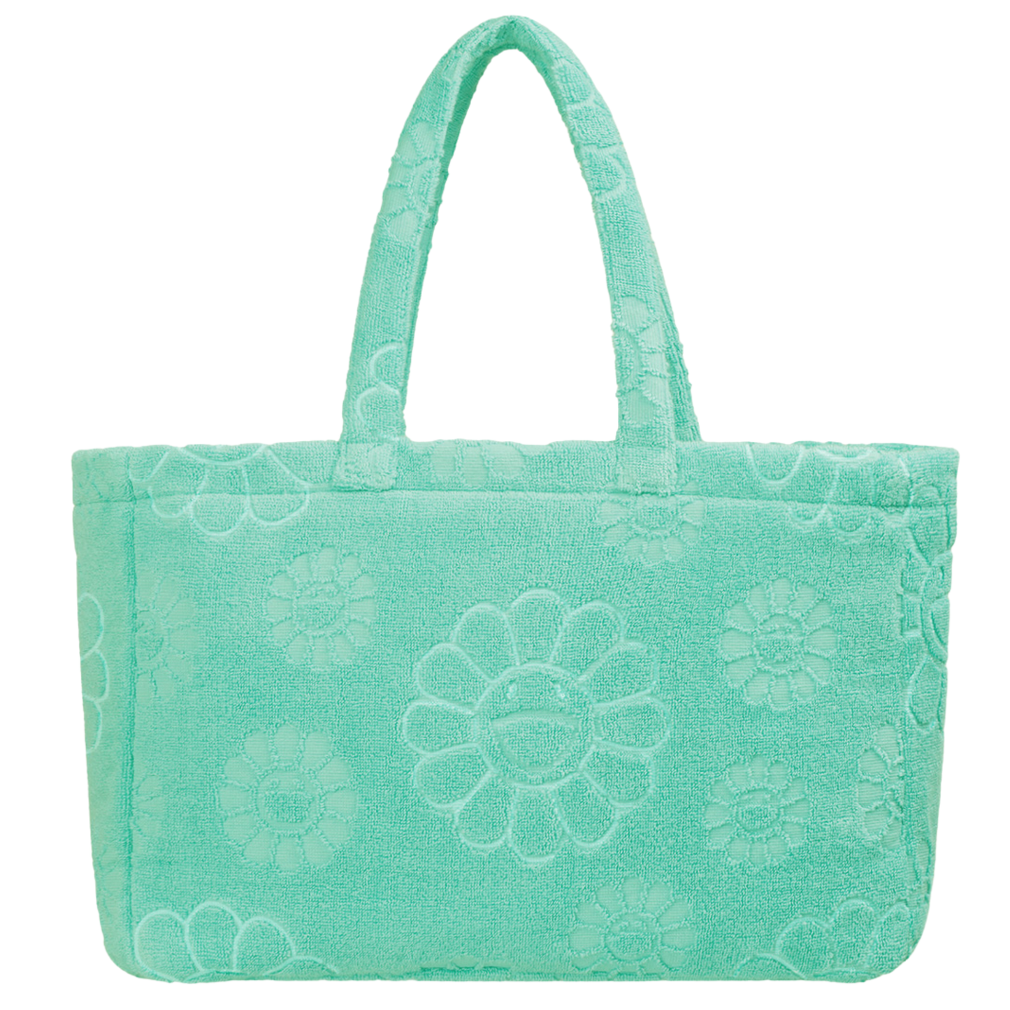 村上隆 Takashi Murakami Flower Jacquard Pile Tote Bag (Turquoise)