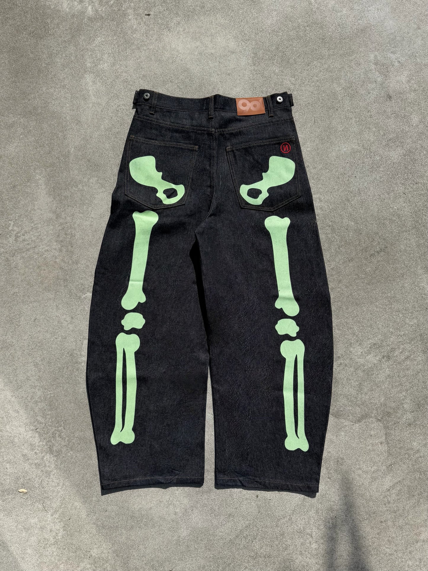 (預訂) 9090 Bone Hand Denim Pants 26FW *Glow in the dark (發售後7-14個工作天到貨）