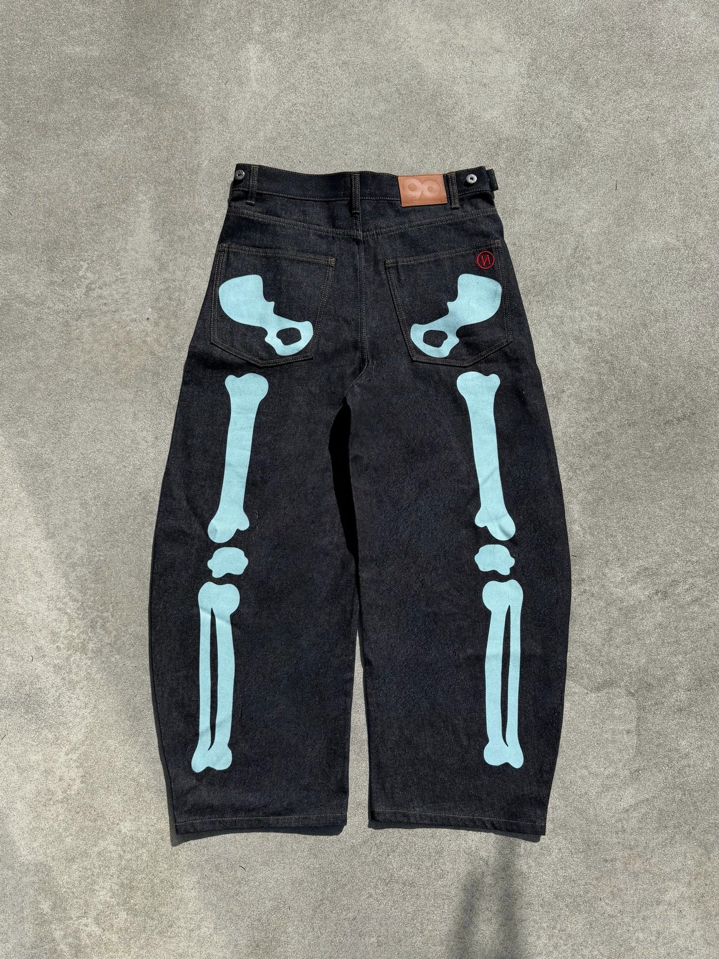 (預訂) 9090 Bone Hand Denim Pants 26FW *Glow in the dark (發售後7-14個工作天到貨）