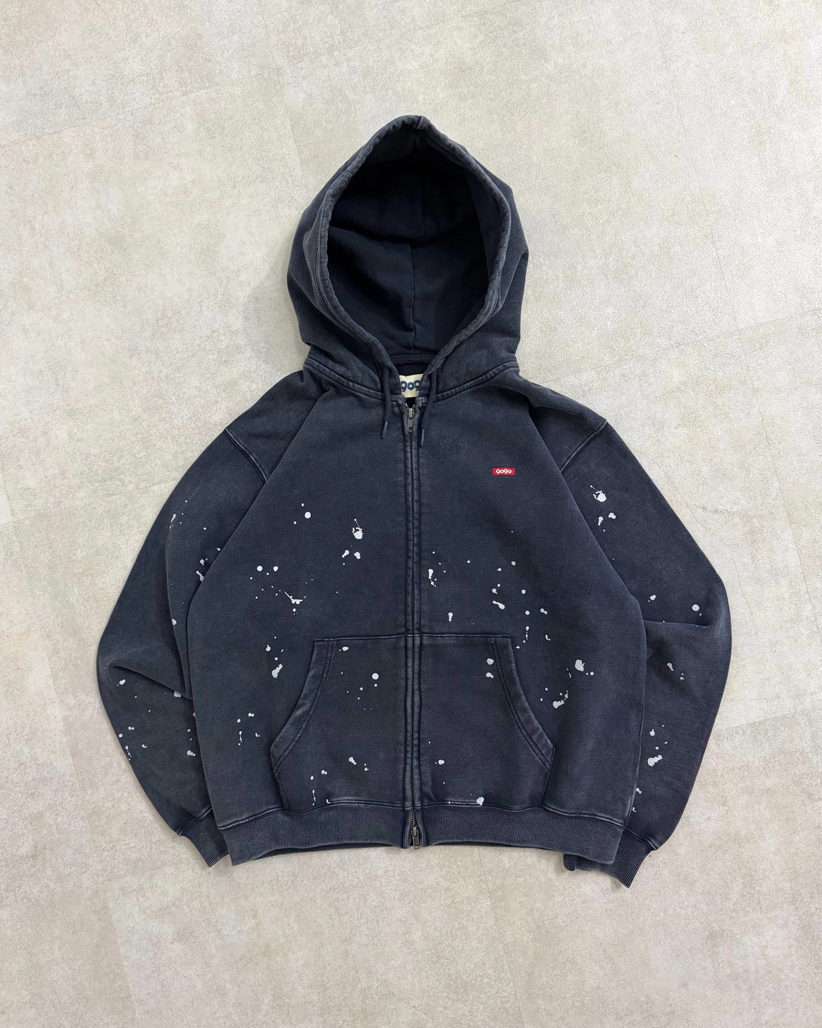 (預訂) 9090 x Backsideworks Painted Zip Hoodie (發售後7-14個工作天到貨)