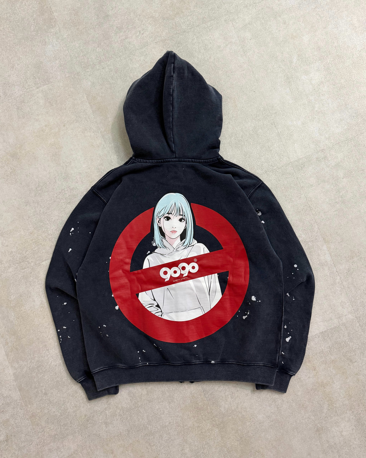(預訂) 9090 x Backsideworks Painted Zip Hoodie (發售後7-14個工作天到貨)