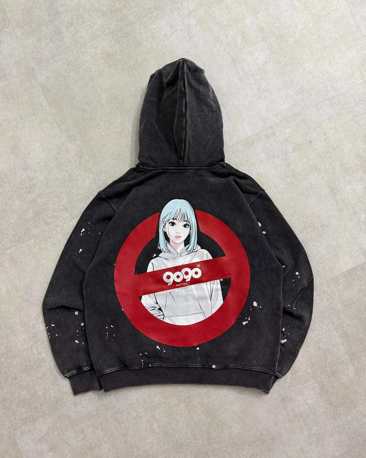 (預訂) 9090 x Backsideworks Painted Zip Hoodie (發售後7-14個工作天到貨)
