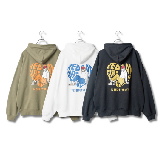 RED CAP GIRL To Seize The Day Hoodie