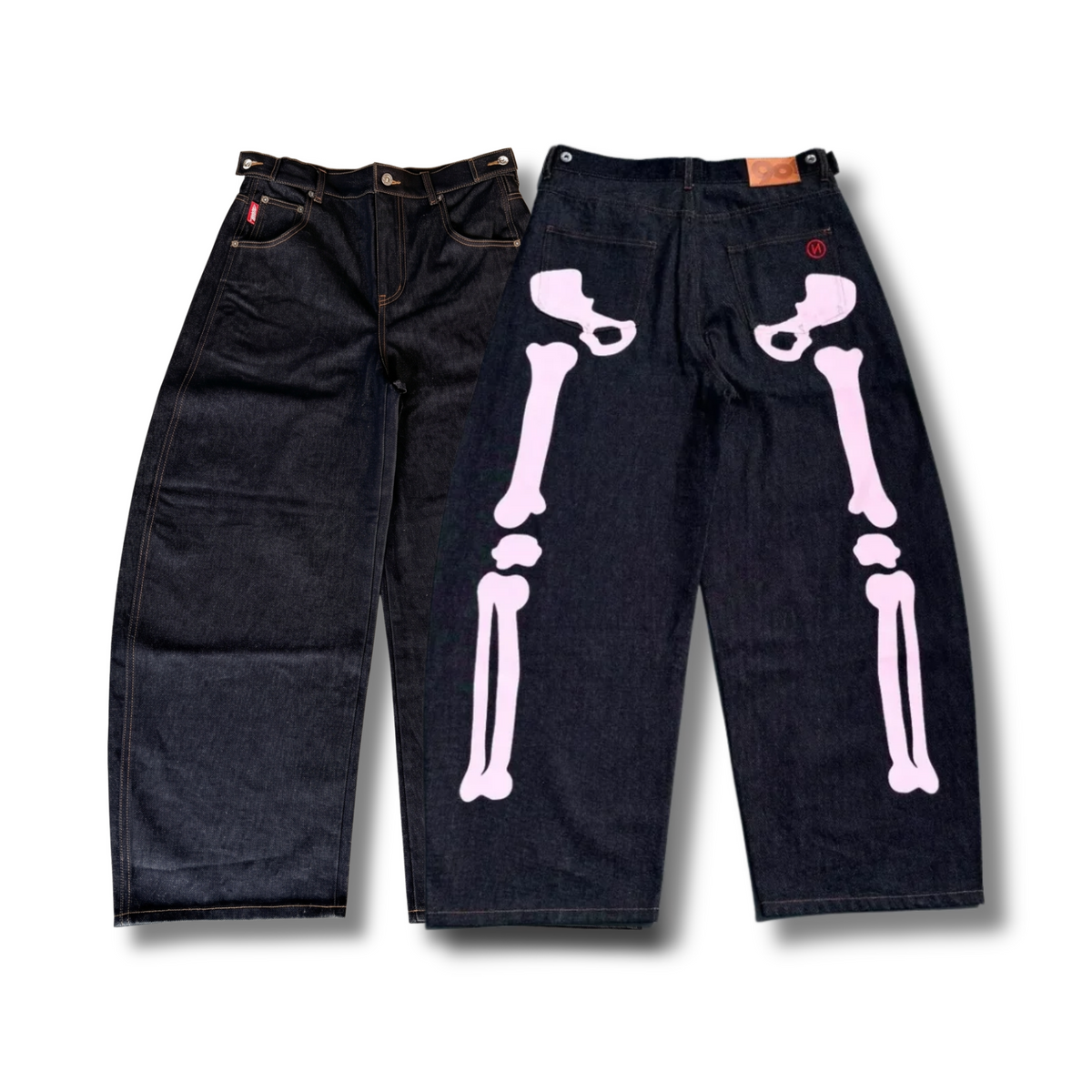 9090 Bone Rigid Denim Pants 25SS (Pink)