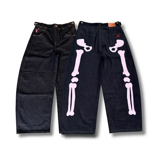 9090 Bone Rigid Denim Pants 25SS (Pink)