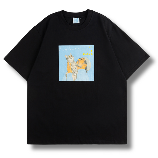 TSUBASA 25SS 猫と爺ちゃん T-SHIRT