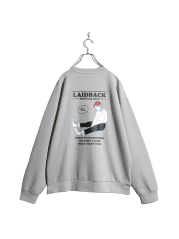 RED CAP GIRL Cardboard Silk Touch Sweatshirt