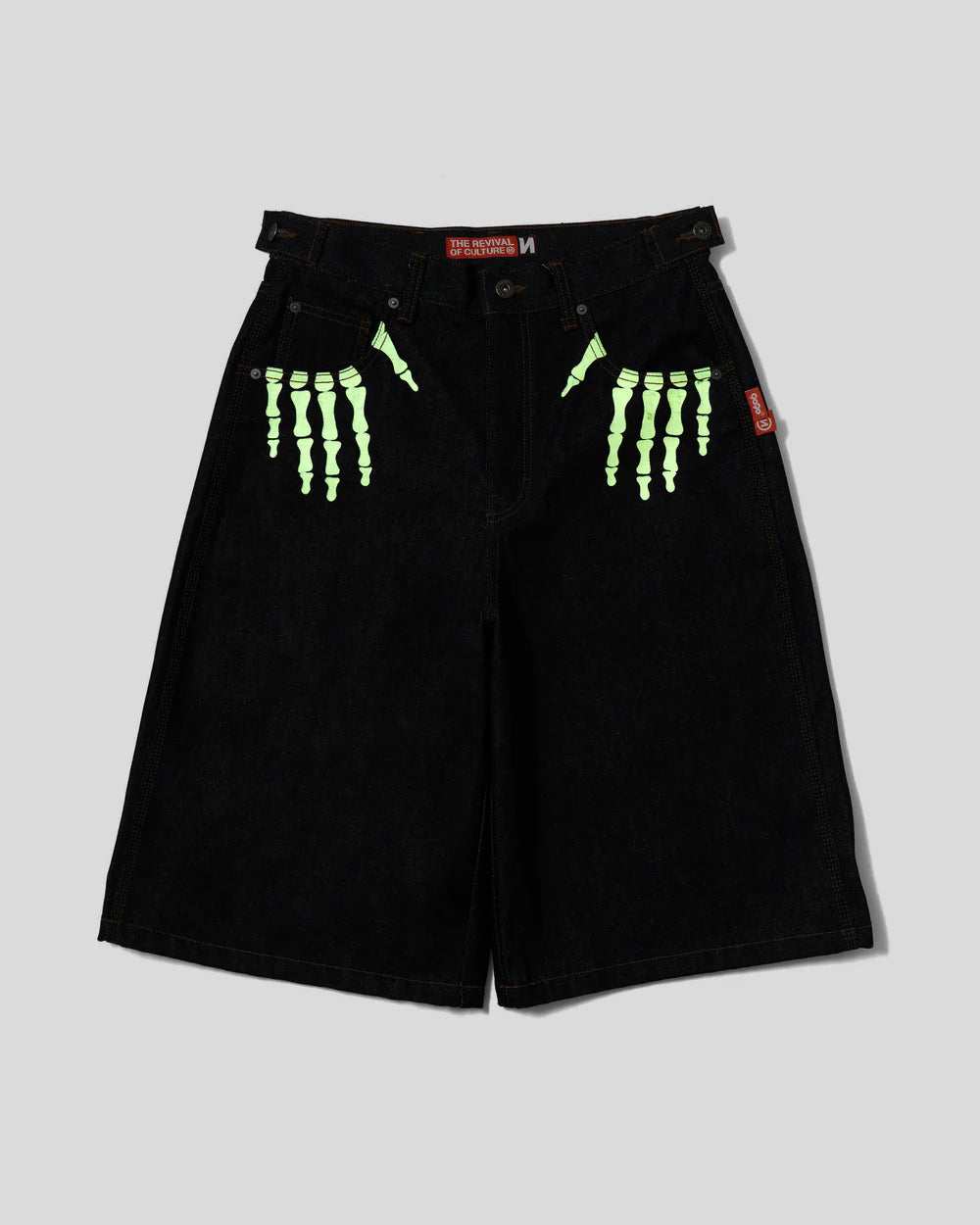 9090 Bone Hand Denim Jorts