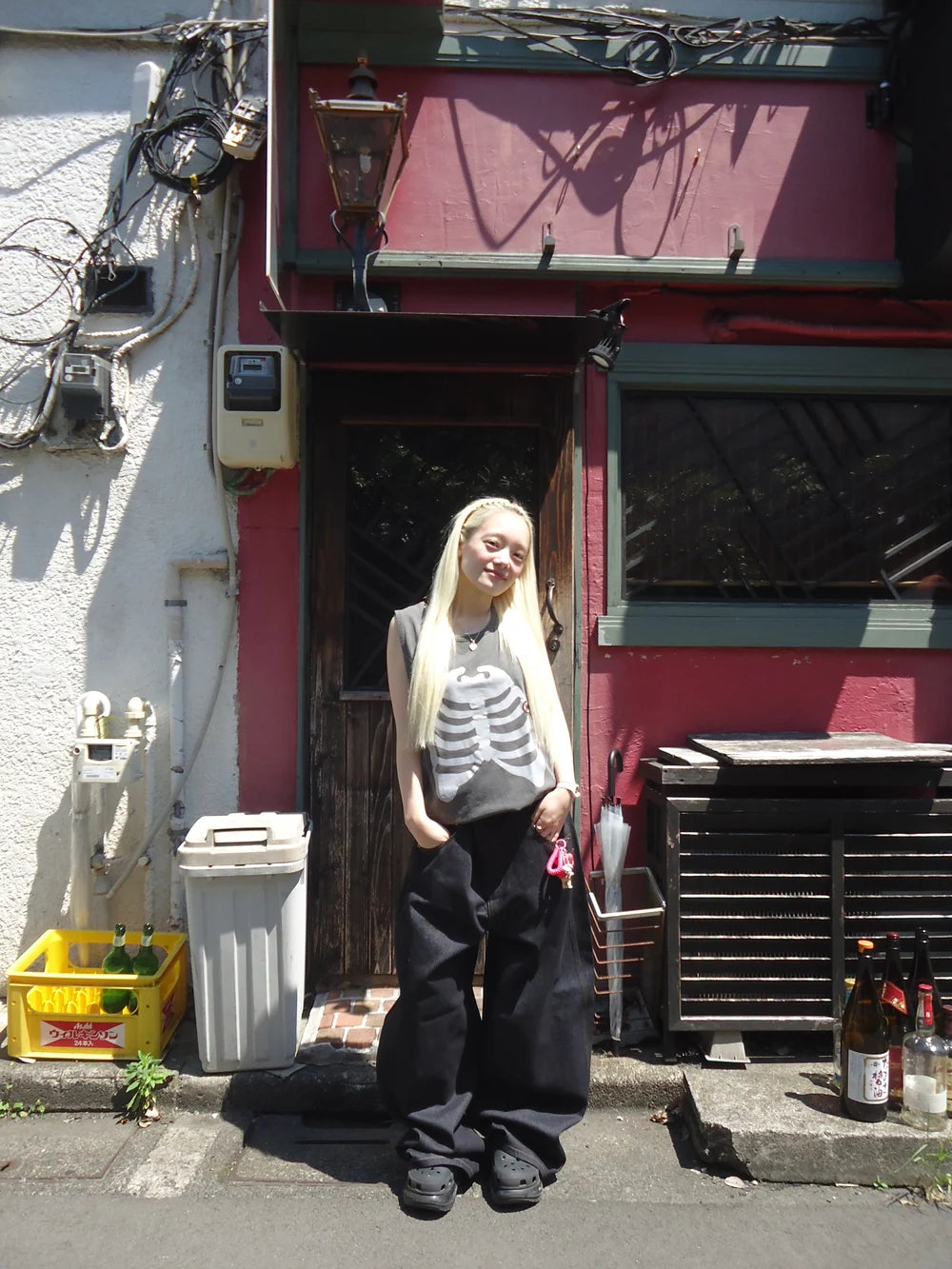 9090 Bone Rigid Denim Pants 25SS (Pink)