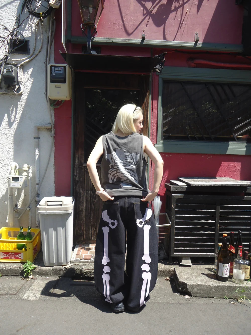 9090 Bone Rigid Denim Pants 25SS (Pink)