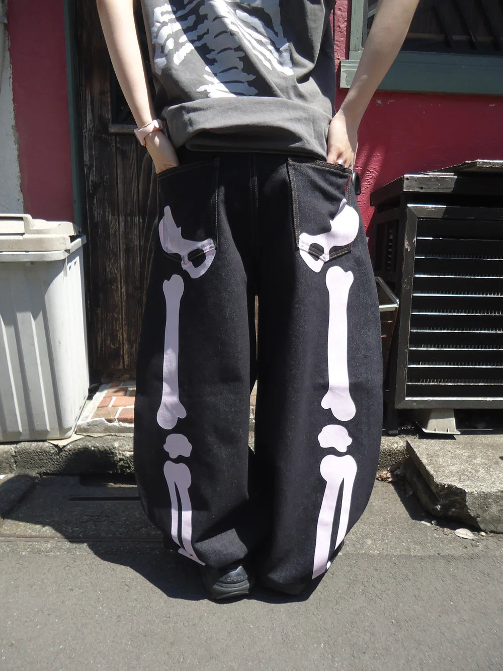 9090 Bone Rigid Denim Pants 25SS (Pink)