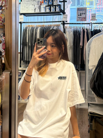 Over print Bag Girl Tee (White)