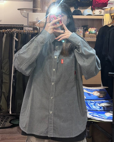 9090 N Logo Check Long Shirt