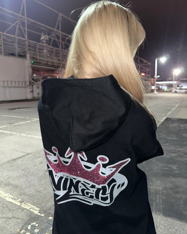 9090 King Logo Rhinestone Hoodie