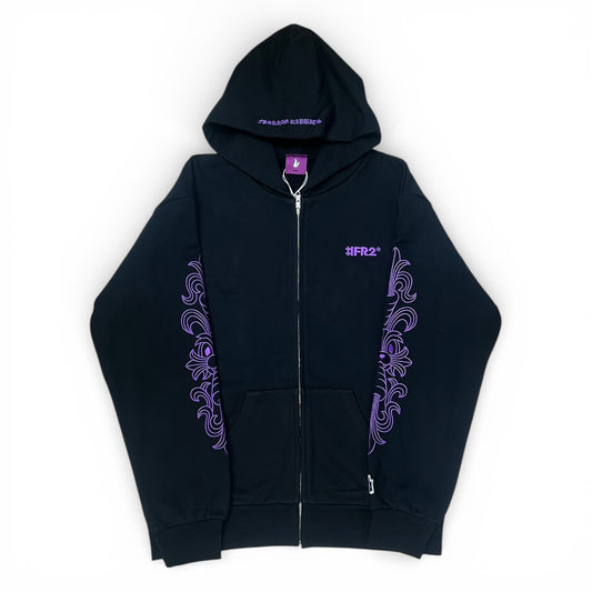 FR2撫子 Embroidery Carrot Rabbit Zip Hoodie