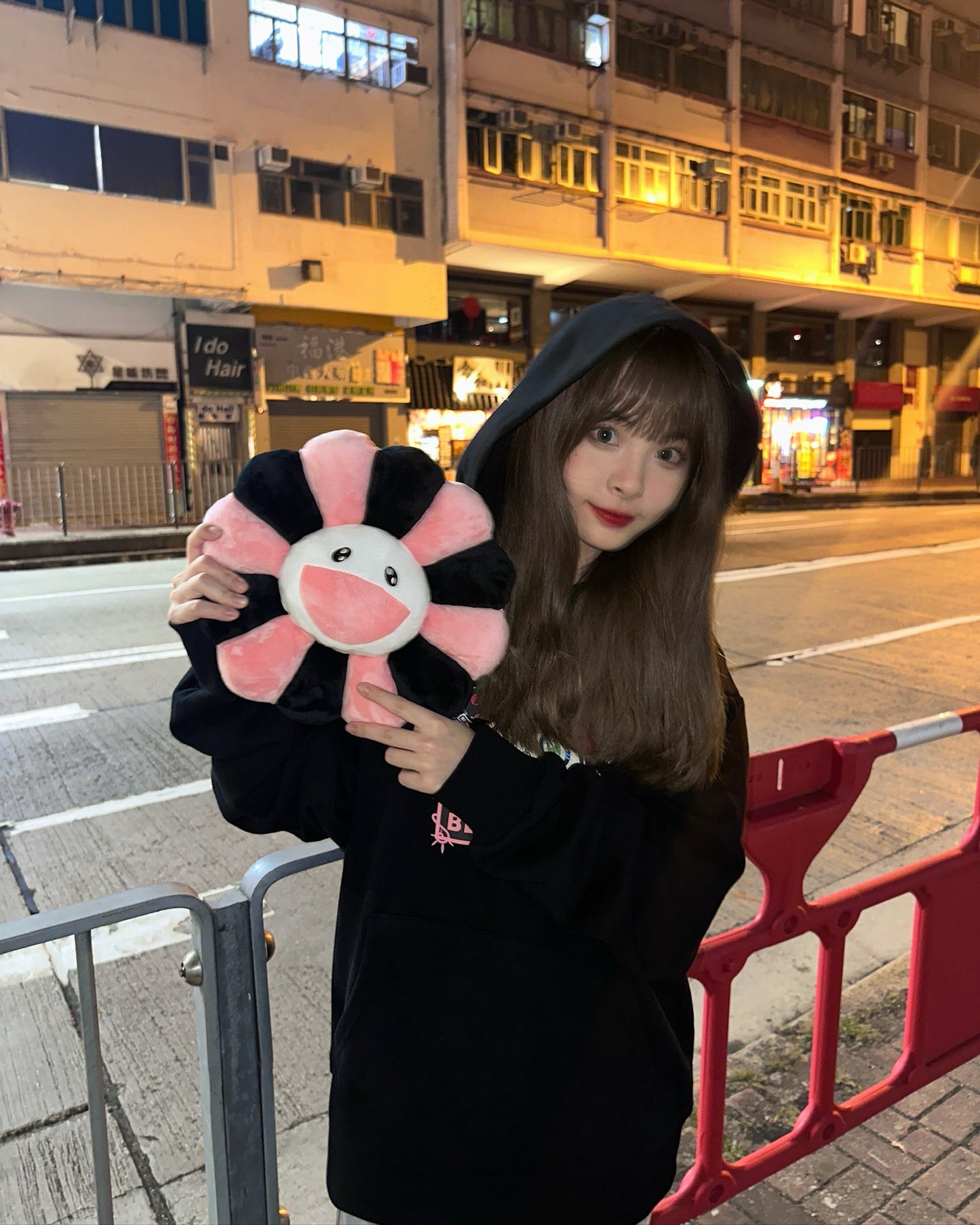 Tmkk x Blackpink 30cm Flower Cushion (Black / Pink)