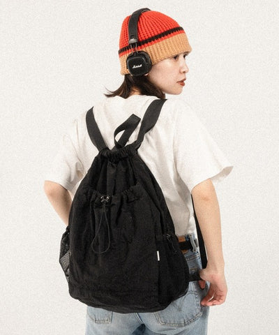 Perushu Nylon Mesh 3-Pocket Knapsack