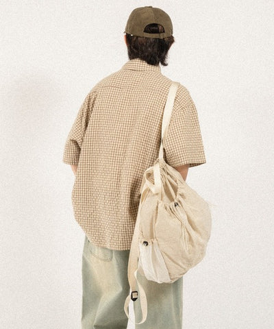 Perushu Nylon Mesh 3-Pocket Knapsack